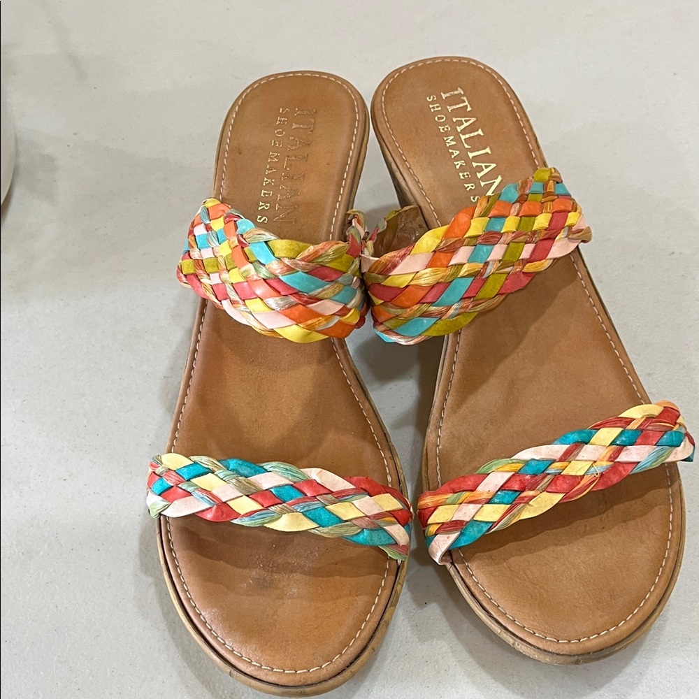 Italian Shoemakers Vibrant Multicolor Sandals